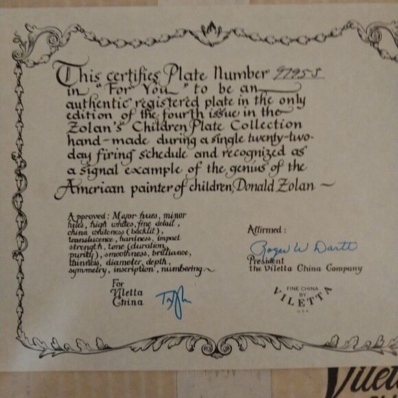 1981 For You 4th Issue Donald Zolan's  8.5" Collector's Plate With Box And Paper - Picture 3 of 5